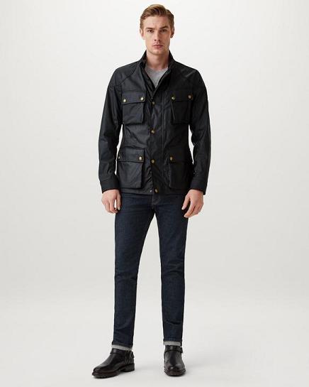 Veste Cirée Belstaff Homme Fieldmaster Noir Coton Soldes BM1784329